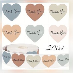 Thank You Design Stickers 200~ 1”  (Boutique) ~NEW~